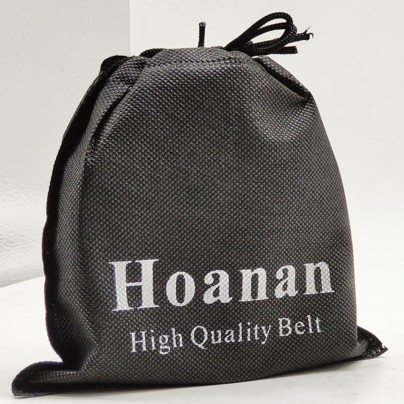 HOANAN Non-Metal Nylon Belt, Mens Casual Web Jeans Waist Belt Tactical Work Belt, Black + Coyote Brown - Image 5